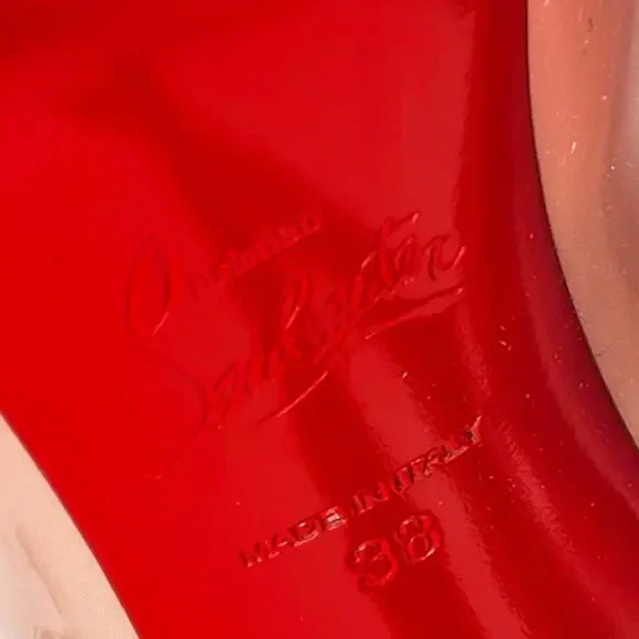 Christian Louboutin Hot Chick Patent Leather Pumps Blush Green EU 38 US 8 - NWB - Picture 8 of 11